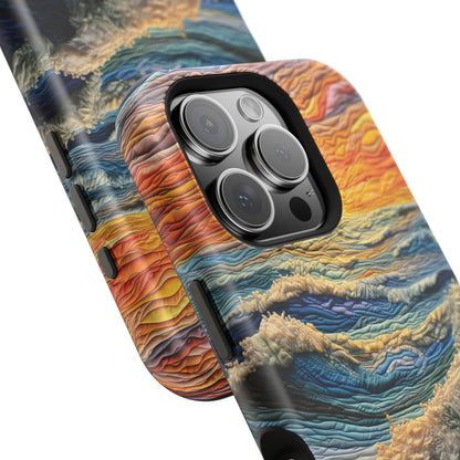 Ocean Sunset Tapestry Waves – MagSafe iPhone Series Case