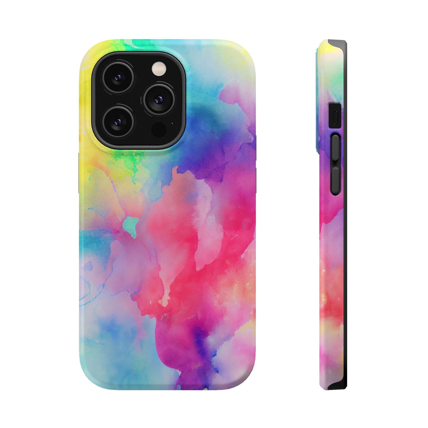 Pastel Watercolor Dream MagSafe iPhone Case – Slim Profile, Glossy Finish