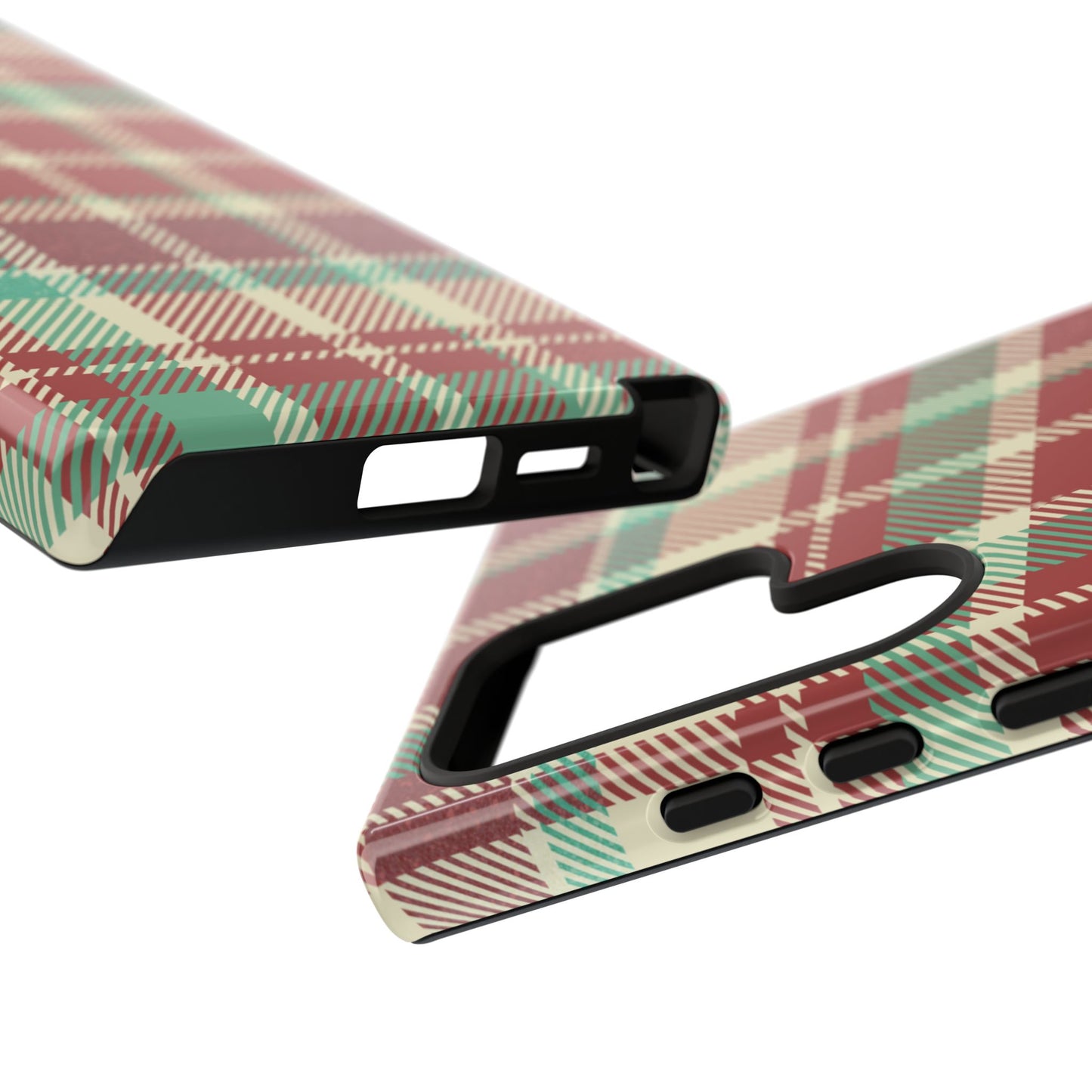 Vintage Plaid in Red & Cream – Samsung Galaxy Case with Timeless Style