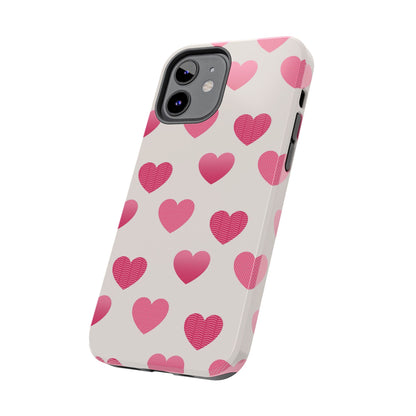 Textured Hearts iPhone Case