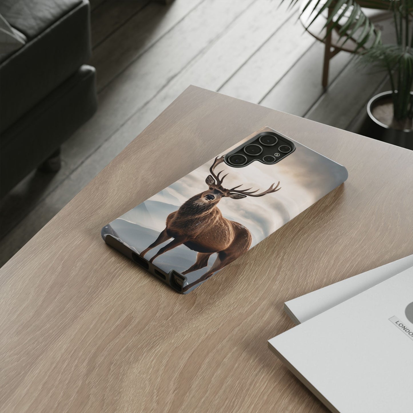 Alpine Majesty: Stag in Snow – Samsung Galaxy Case