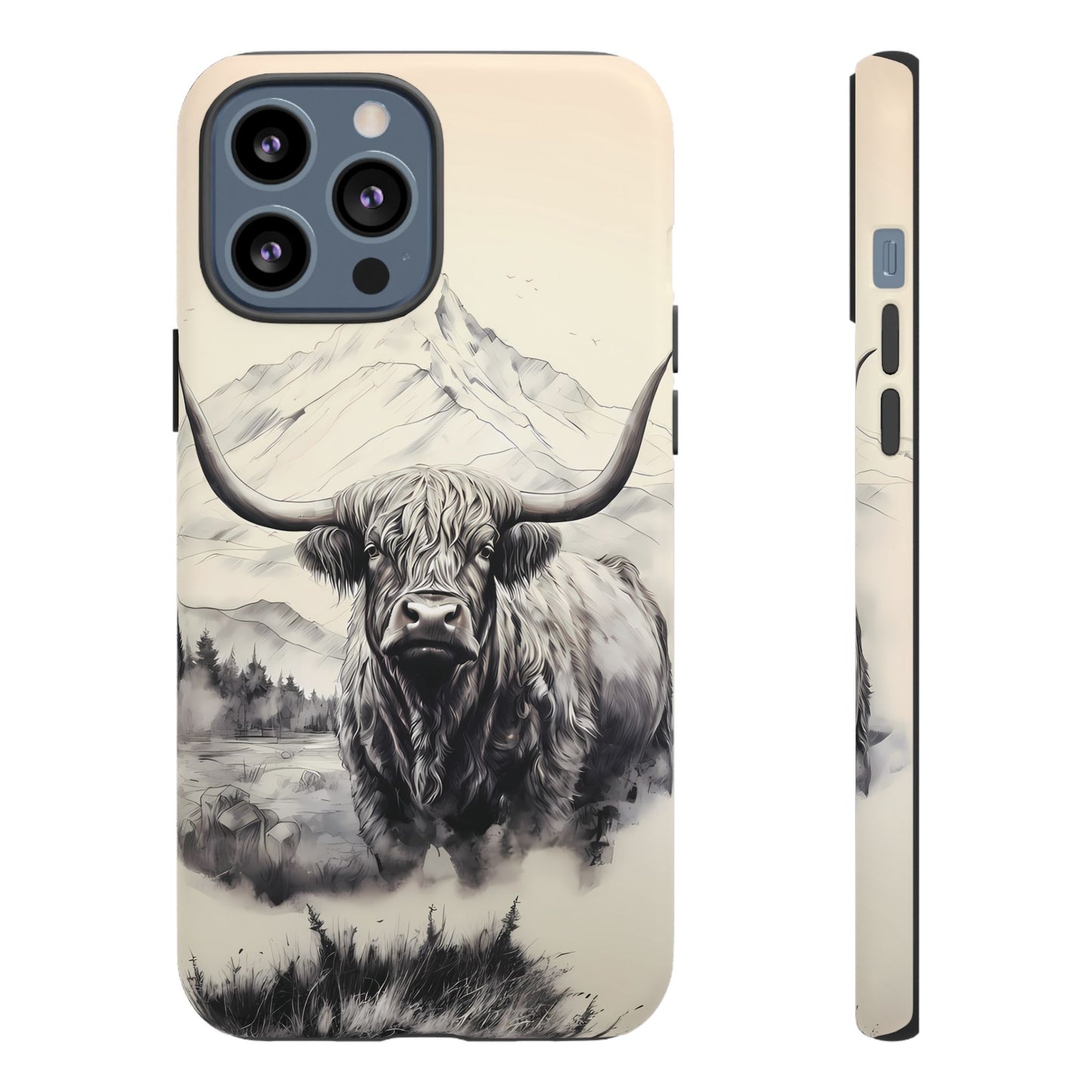 Highland Cow Western iPhone Case