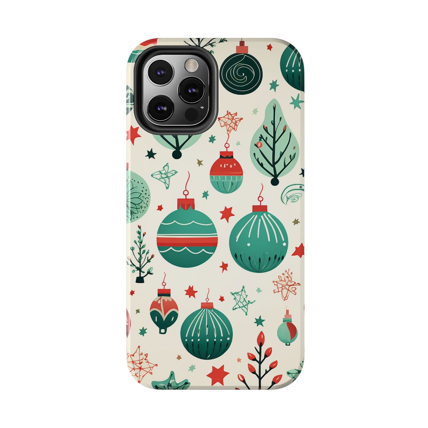 Vintage Christmas Ornaments Pattern – iPhone Series Case