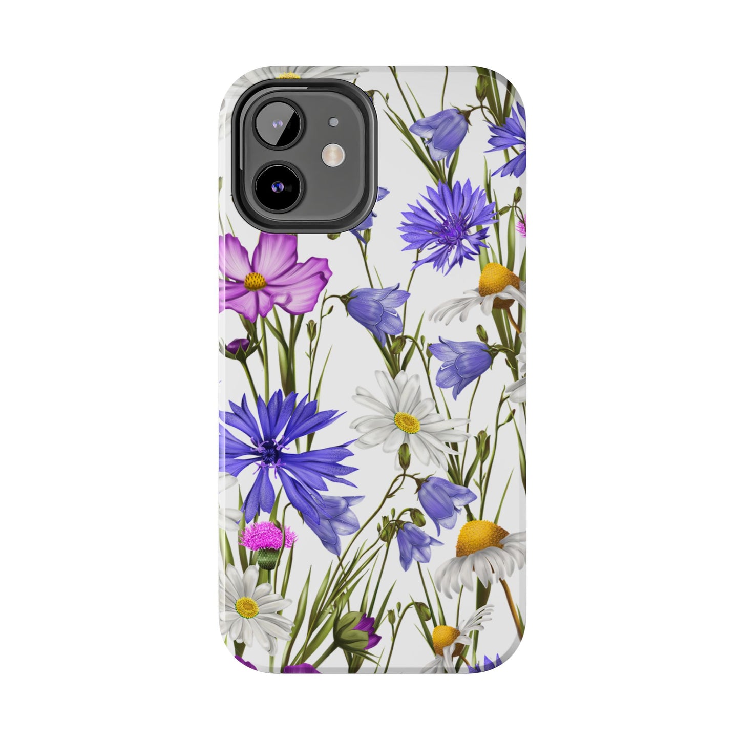 Wildflower Meadow iPhone Case – Purple, Blue, and White Floral Design