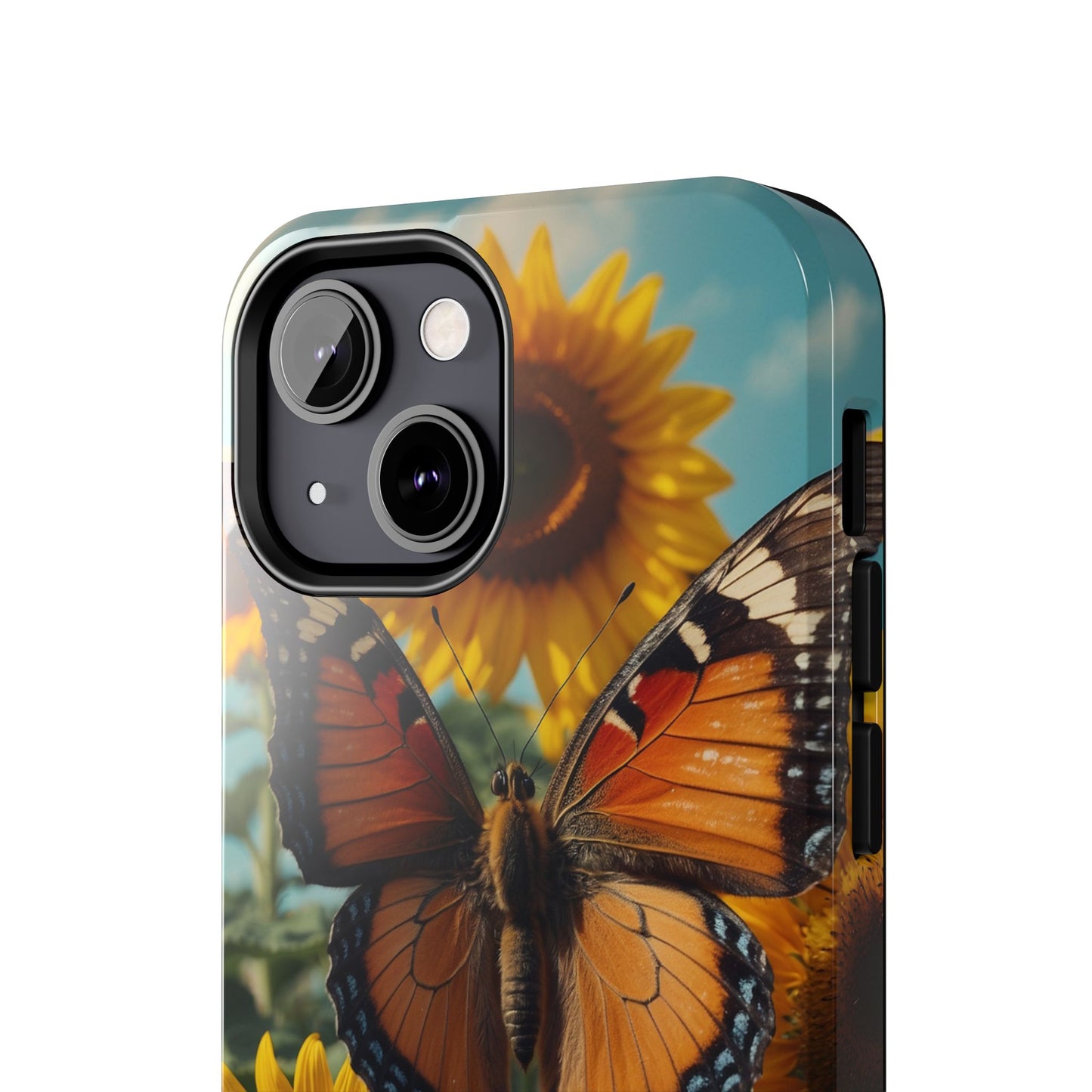 Vibrant Butterfly & Sunflower – iPhone Case