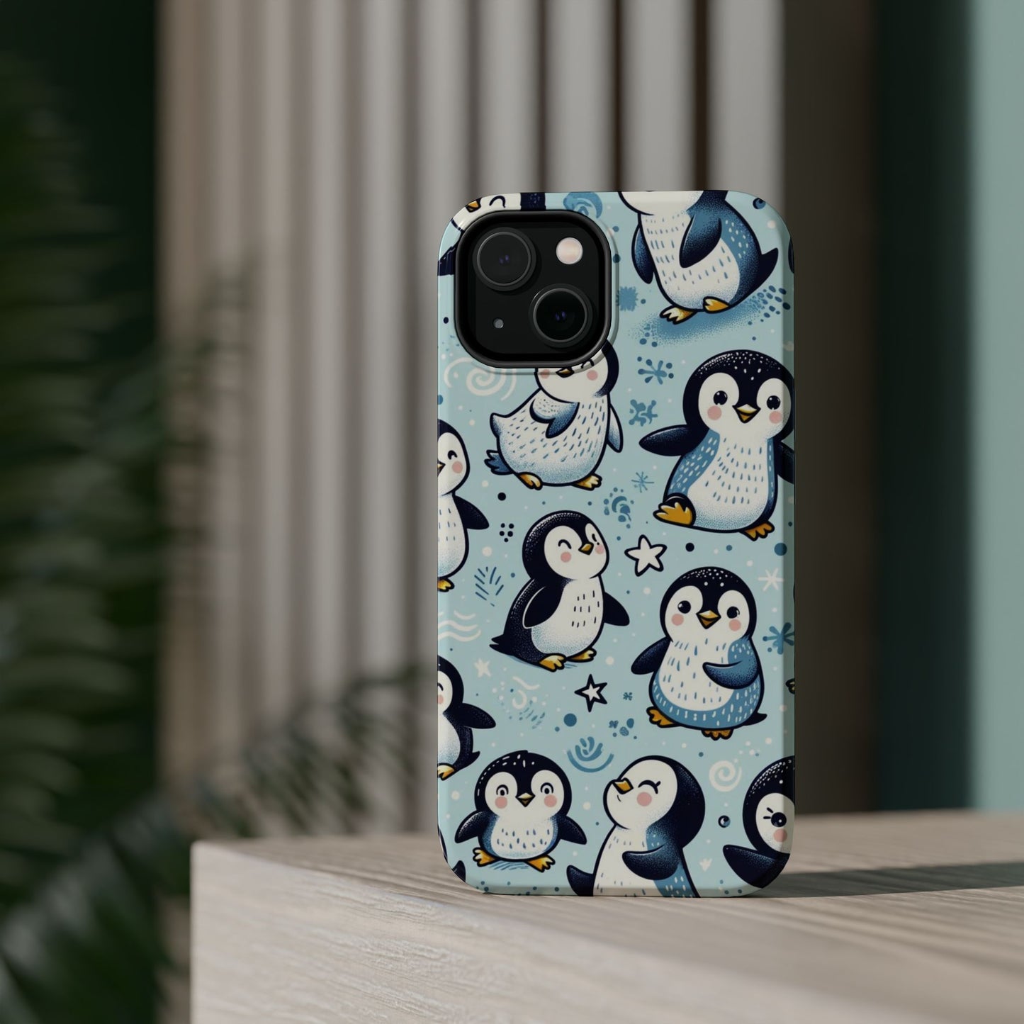 Cute Penguin Parade iPhone Case