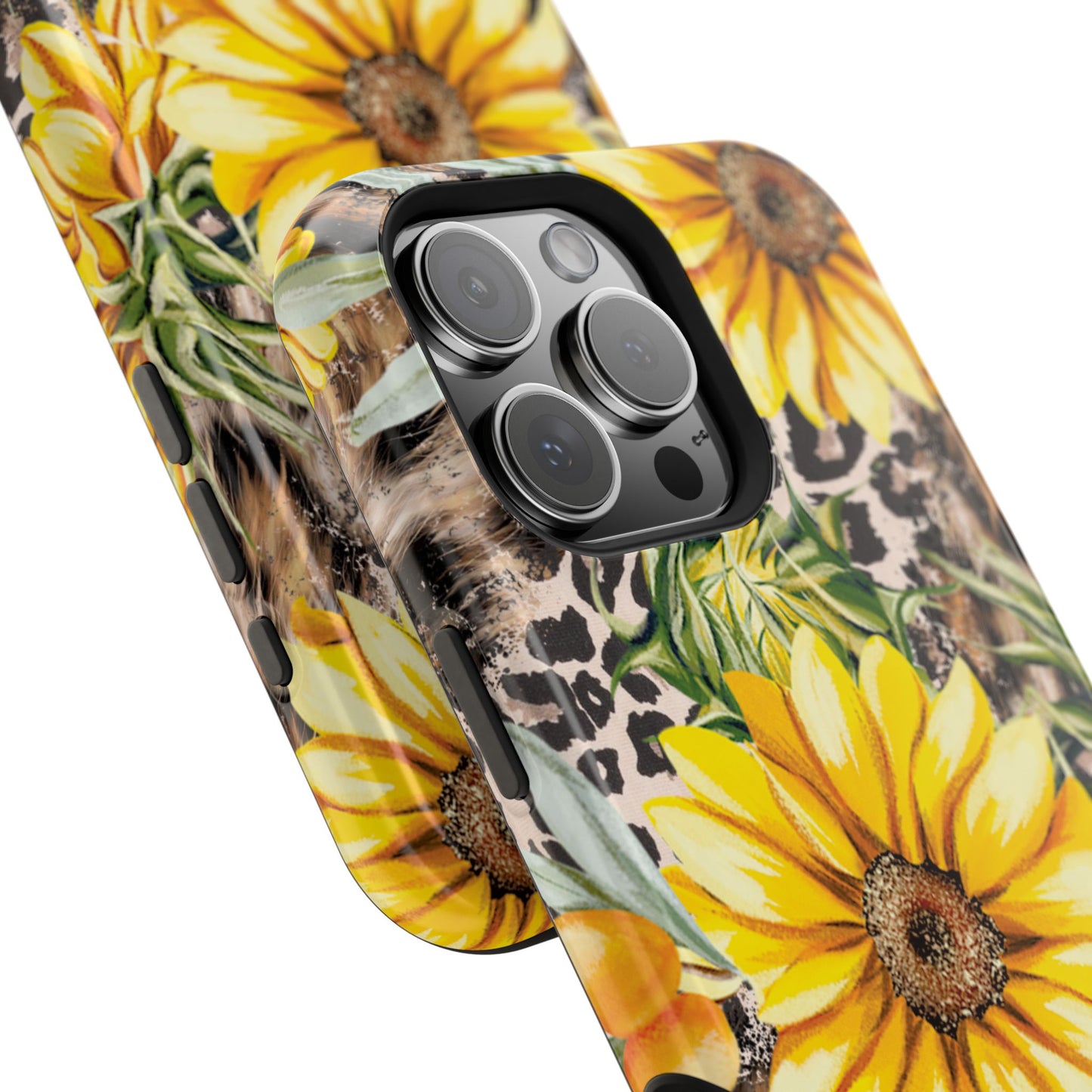 Leopard Sunflower Chic - MagSafe  iPhone Series Case