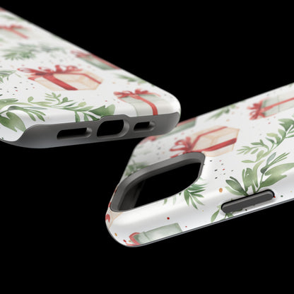 Watercolor Holiday Gifts & Greenery - MagSafe iPhone Series Case