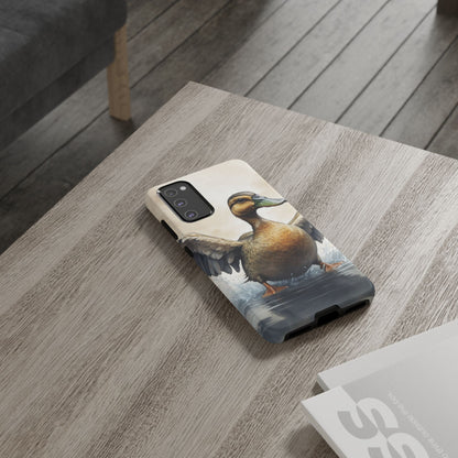 Graceful Duck in Watercolor Scene - Samsung Galaxy Case