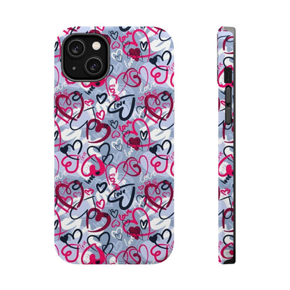 Graffiti Love Hearts MagSafe Case