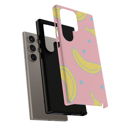 Pink Banana Pop Samsung Galaxy Case – Cute Pastel Design with Fun Retro Vibe