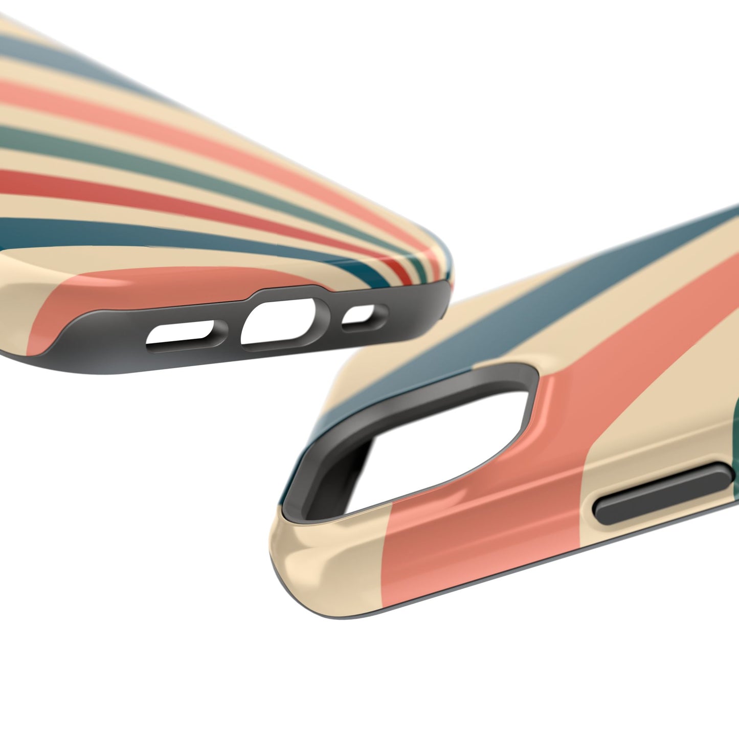 Retro Sunburst Swirl MagSafe iPhone Case – Dual-Layer Protection with Bold 70s Vibes