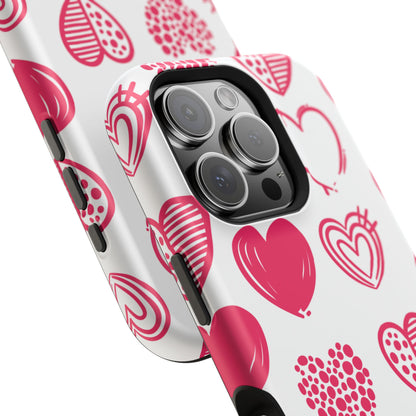 Funky Pink Hearts – MagSafe iPhone Case