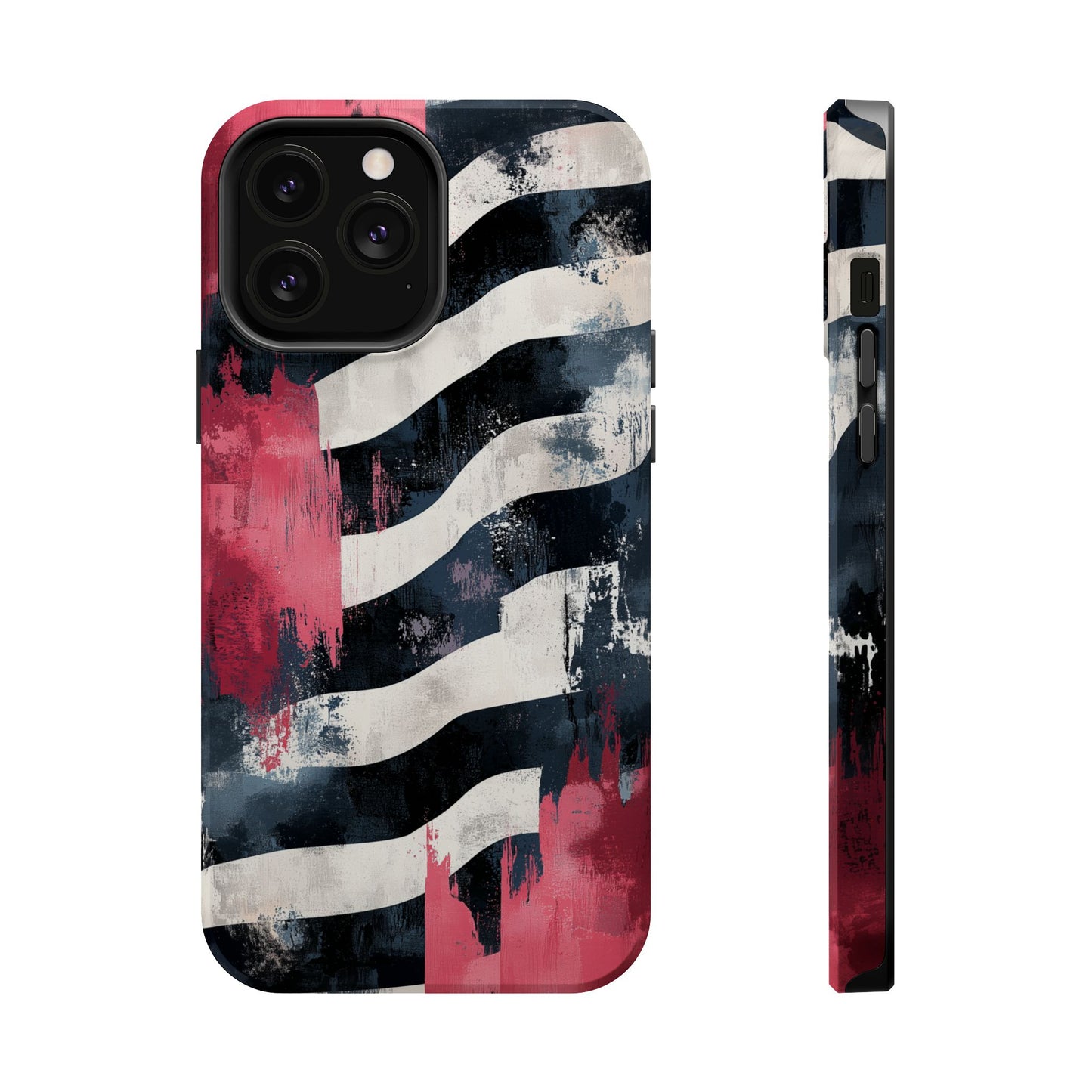 MagSafe iPhone Case: Blood Zebra – Bold Red & Black Pattern