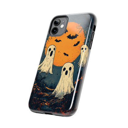 Haunted Ghosts & Full Moon iPhone Case – Spooky Halloween Design