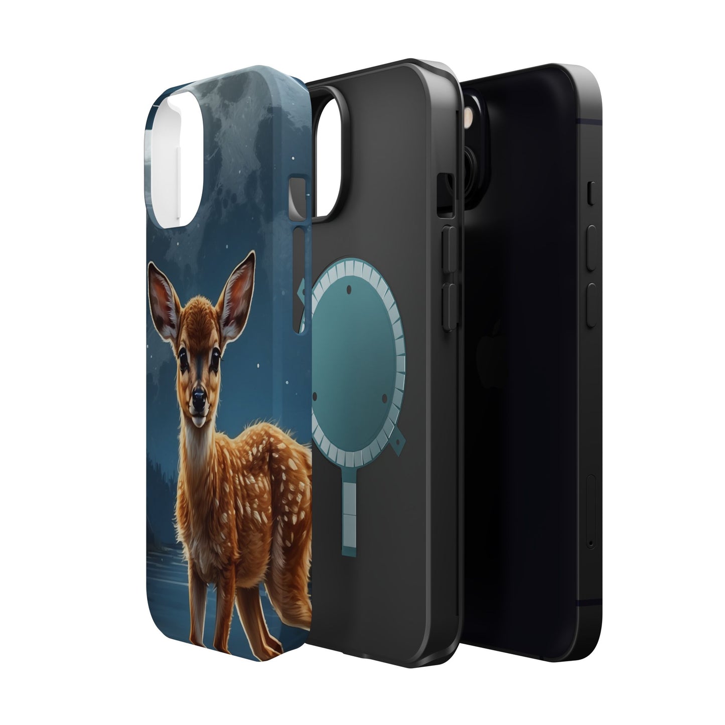 MagSafe-Compatible iPhone Case – Enchanted Fawn Under the Moonlit Sky