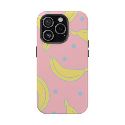 Pink Banana Pop MagSafe iPhone Case – Cute Pastel Design with Fun Retro Vibe