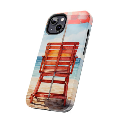 Beachfront Sunset Lounge iPhone Case – Rearview Edition