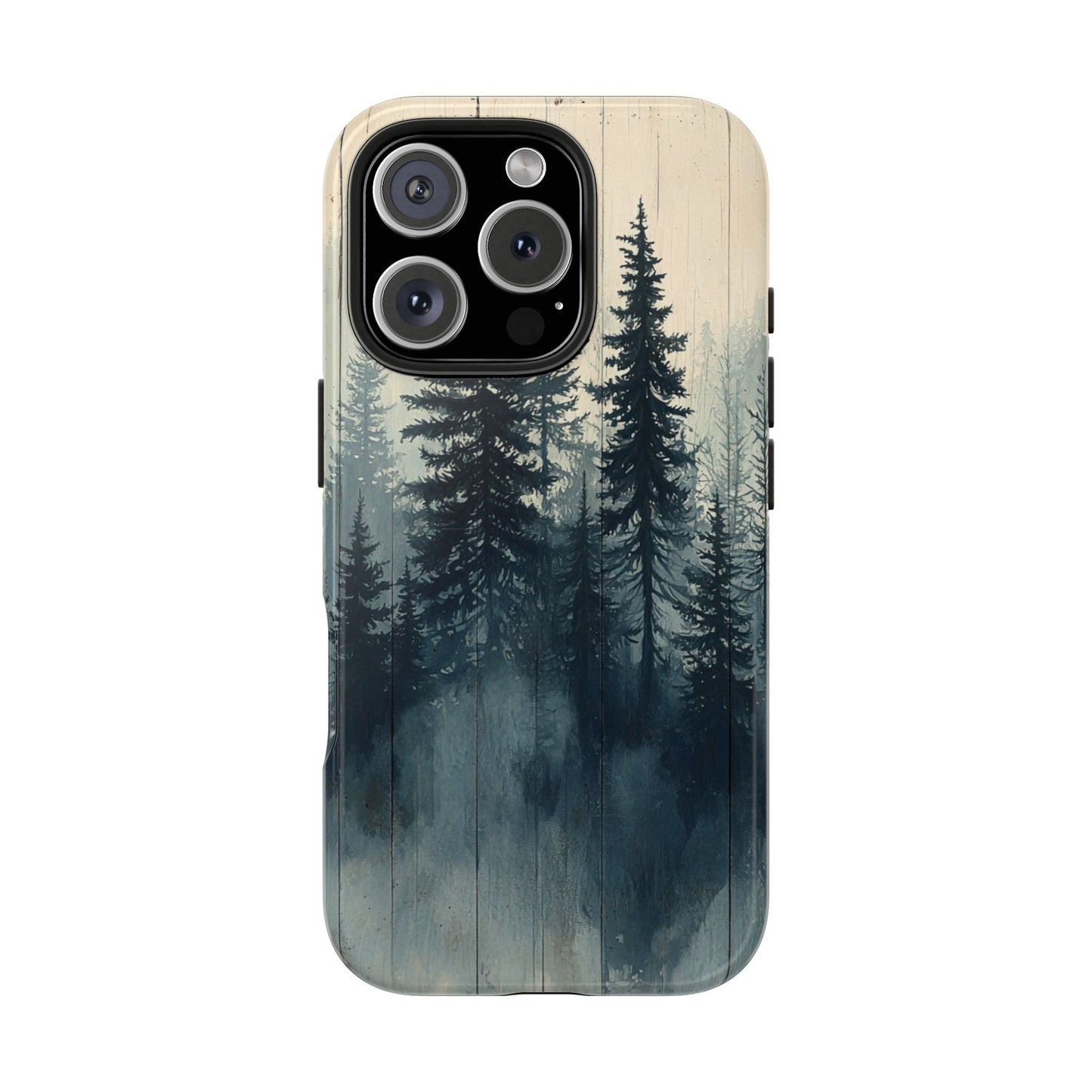 Misty Forest Wood iPhone Case - Nature-Inspired Protective Cover