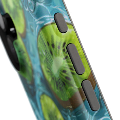 Tropical Kiwi Splash MagSafe iPhone Case – Tough Dual-Layer, Vibrant Summer Design