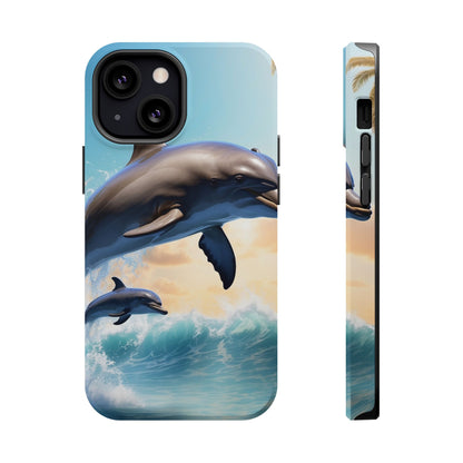 Dolphin Galaxy Splash - MagSafe-Compatible Case