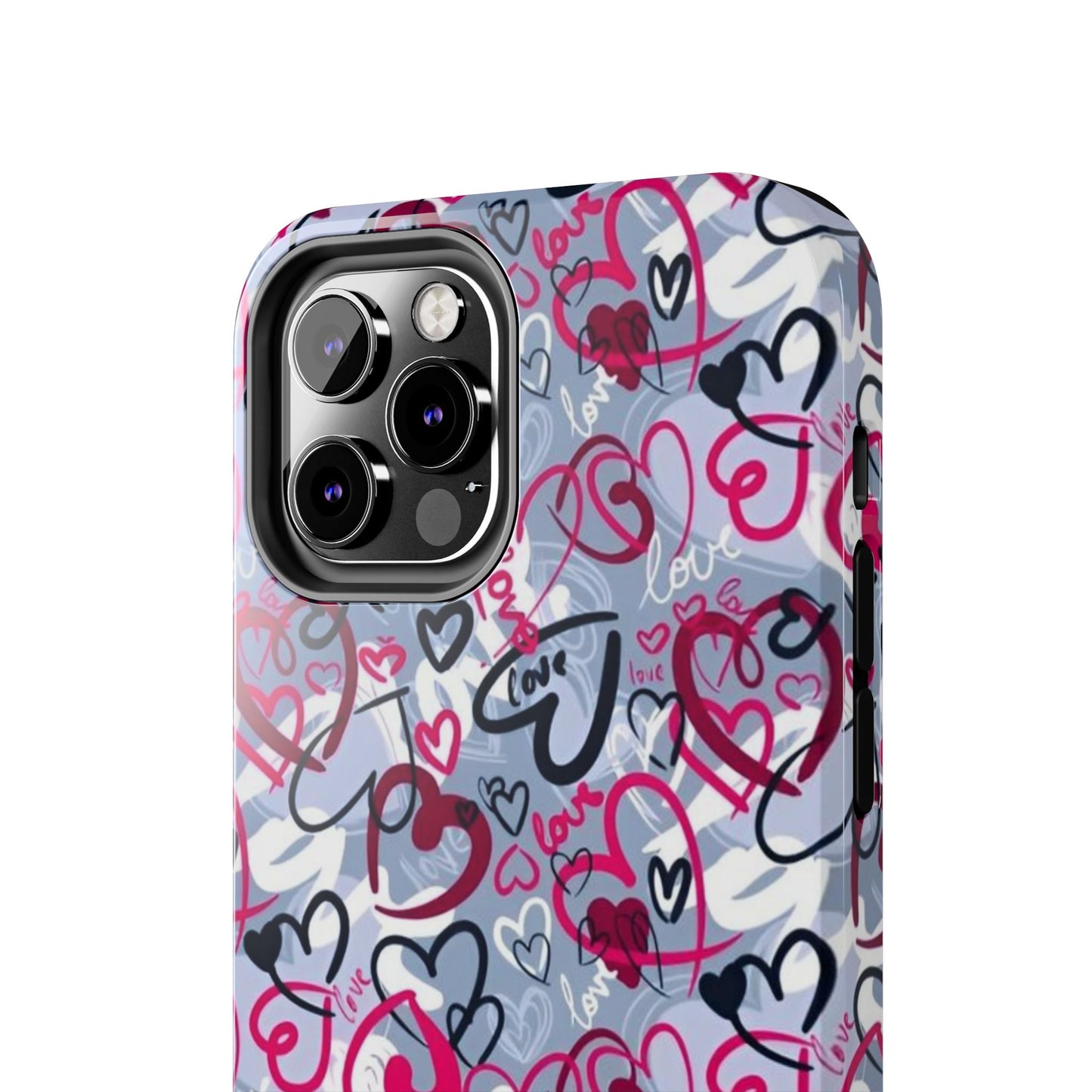 Graffiti Love Hearts iPhone Case