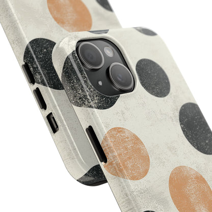 Vintage Polka Dot iPhone Case - Retro Abstract Protective Cover