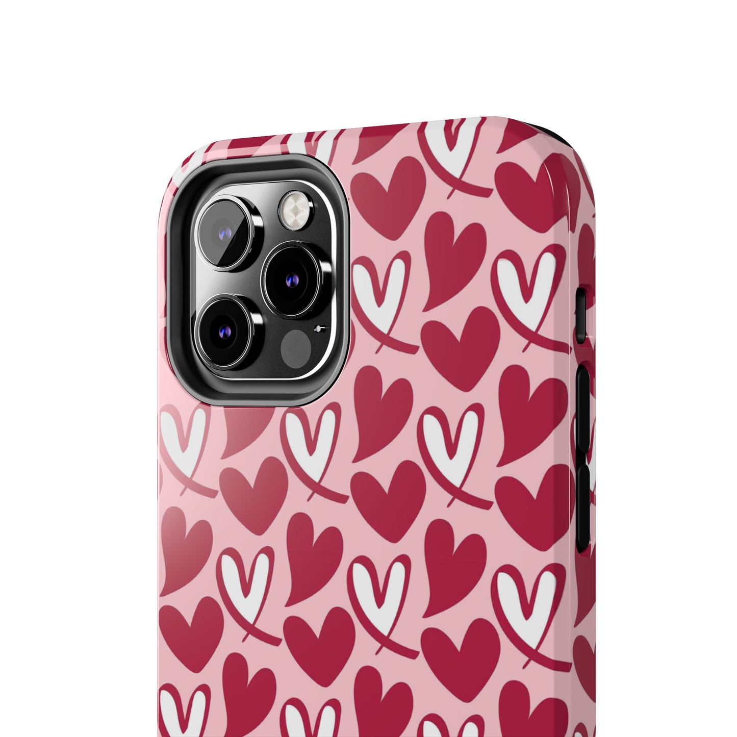 Hand-Drawn Hearts iPhone Case