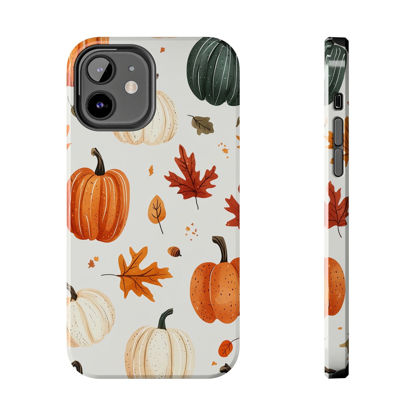 Autumn Pumpkin iPhone Case – Fall Leaves and Harvest Design