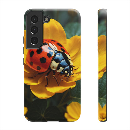 Golden Blooms & Ladybug Charm - Samsung Galaxy Case