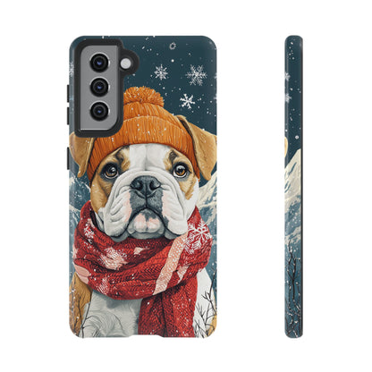 Cozy French Bulldog Samsung Galaxy Case – Rustic Fireplace Protective Cover