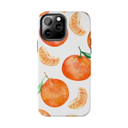 Tangerine Dreams Tough iPhone Case – Watercolor Orange Design, Shockproof Dual Protection - BOGO Cases