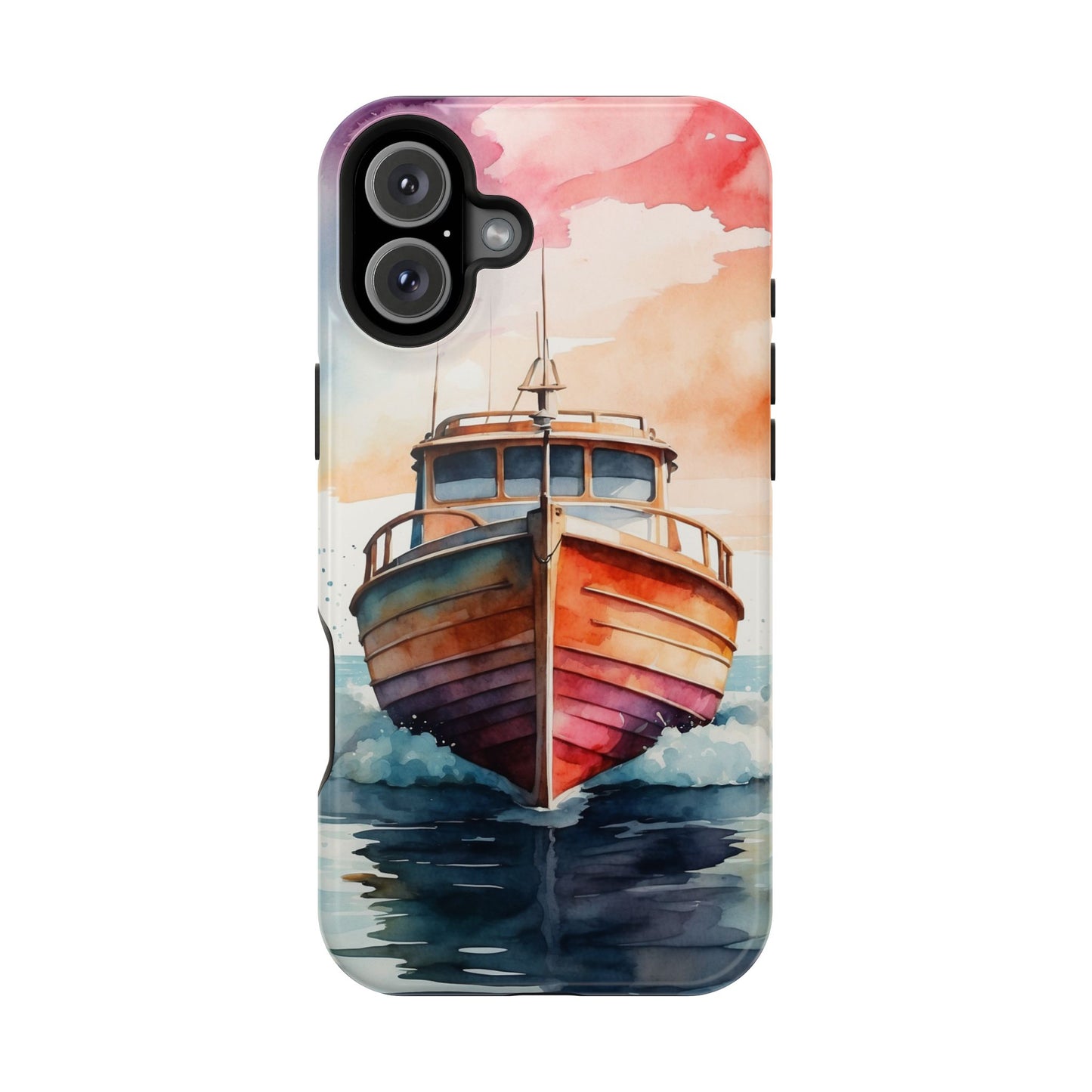 Sunset Sail Watercolor Boat –  MagSafe iPhone Series Case