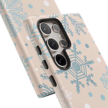 Winter Snowflakes Samsung Galaxy Case – Shockproof, Smooth Matte Finish, Dual-Layer Protection