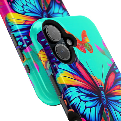 Vivid Butterfly & Floral Burst - MagSafe iPhone Case