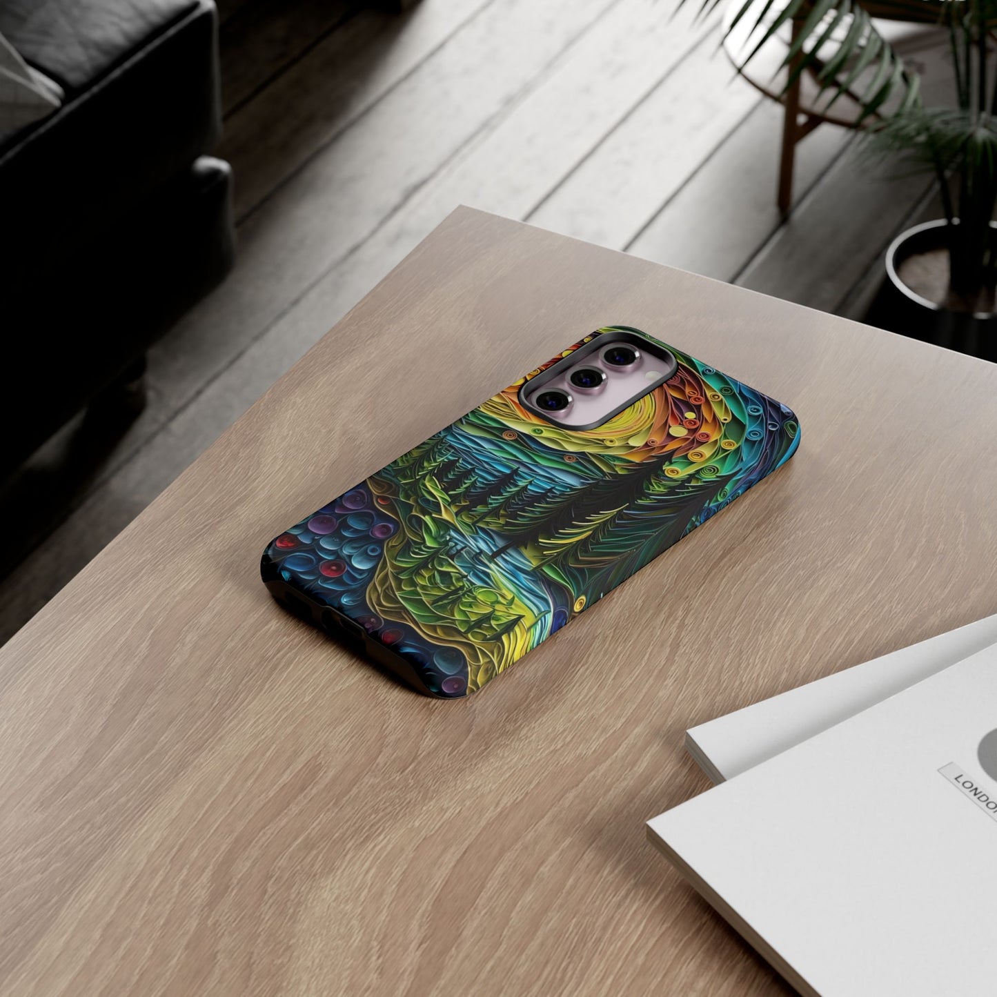 Radiant Forest Sunset Samsung Galaxy Case – Artistic Landscape Design