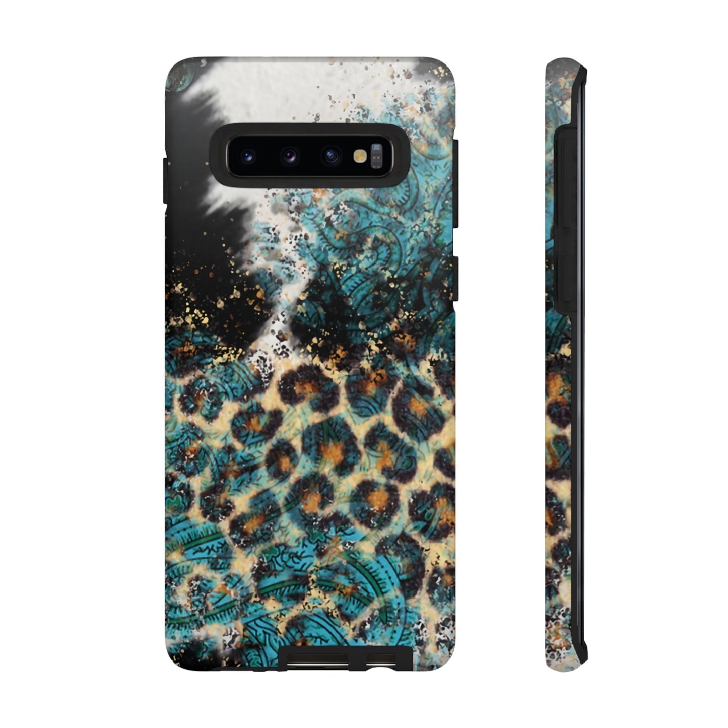 Turquoise Paisley Cowhide Leopard - Samsung Galaxy Series Case