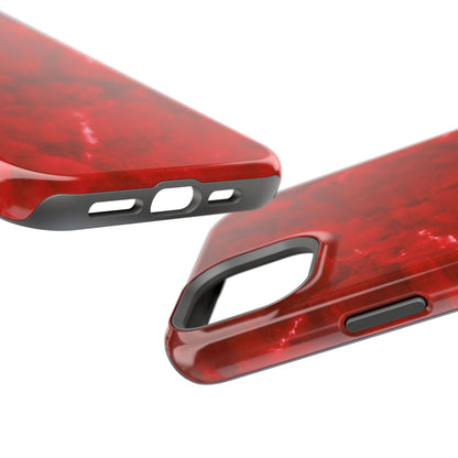 Bold Red Marble MagSafe iPhone Case – Luxe Design Meets Magnetic Precision