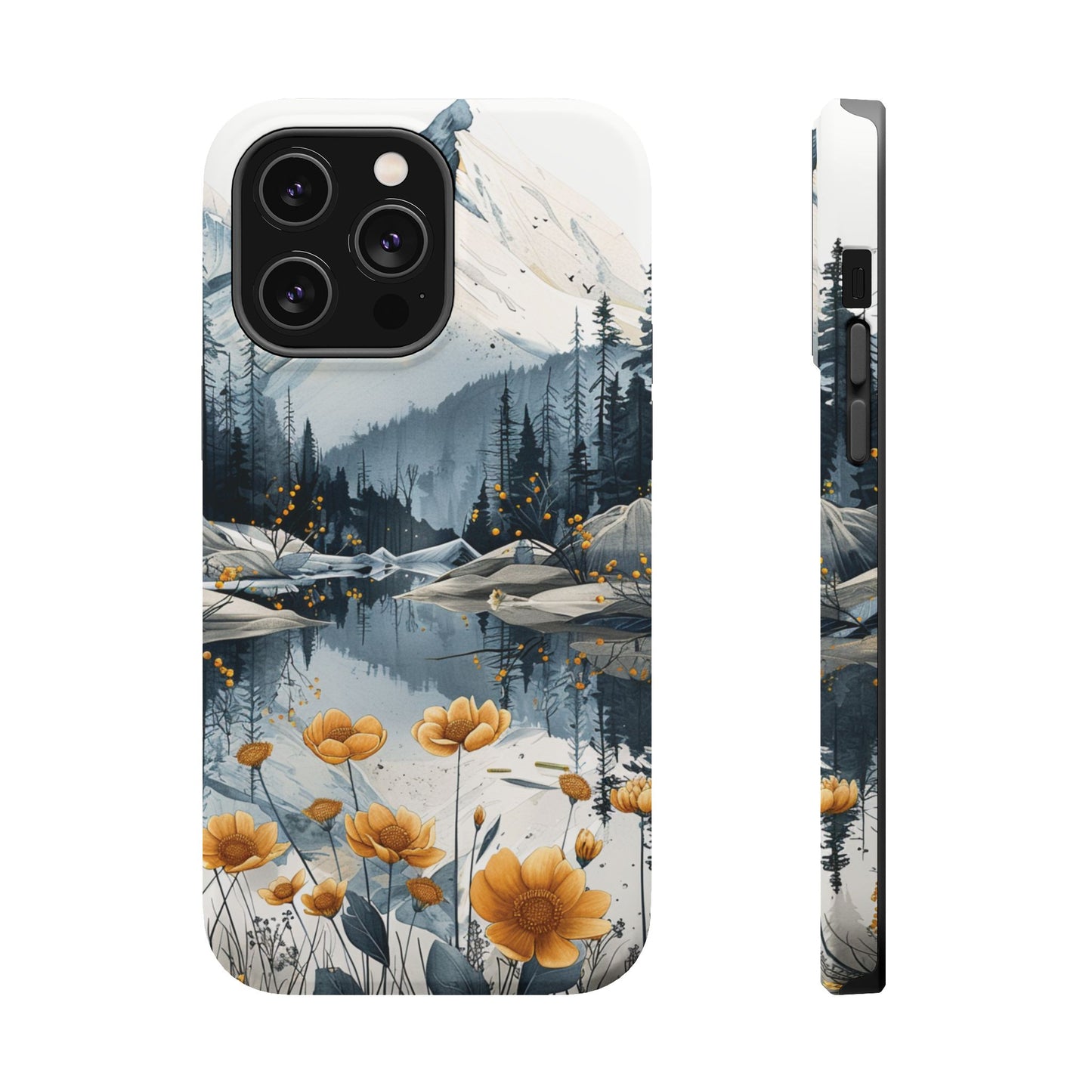 Silver Alpine Wildflower iPhone Case