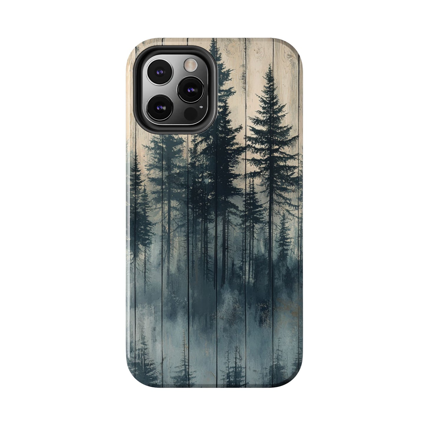 Misty Forest iPhone Case - Rustic Nature-Inspired Protective Cover