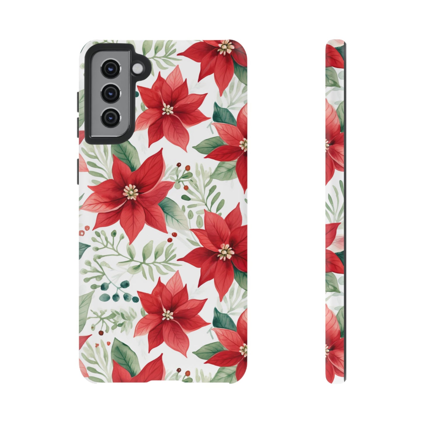 Festive Poinsettia Holiday Pattern – Samsung Galaxy Series Case