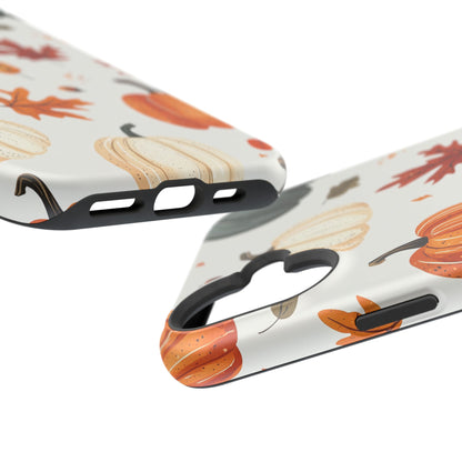 Autumn Pumpkin MagSafe iPhone Case – Fall Leaves and Harvest Design