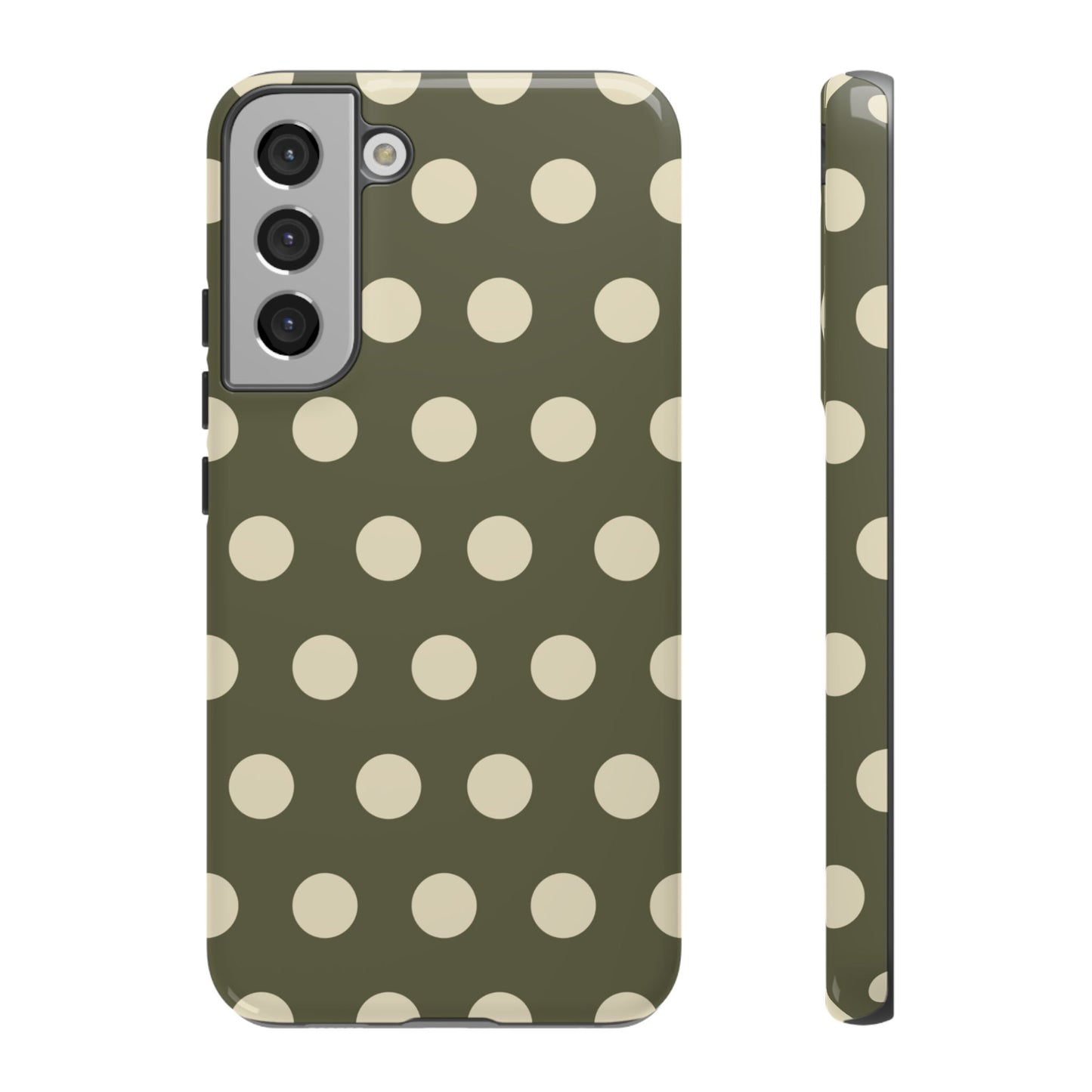 Vintage Green & Cream Polka Dots – Samsung Galaxy Case