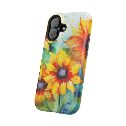 Watercolor Sunflower Splash - MagSafe iPhone Series Case