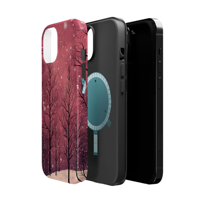 Pink Winter Twilight Forest - MagSafe iPhone Series Case