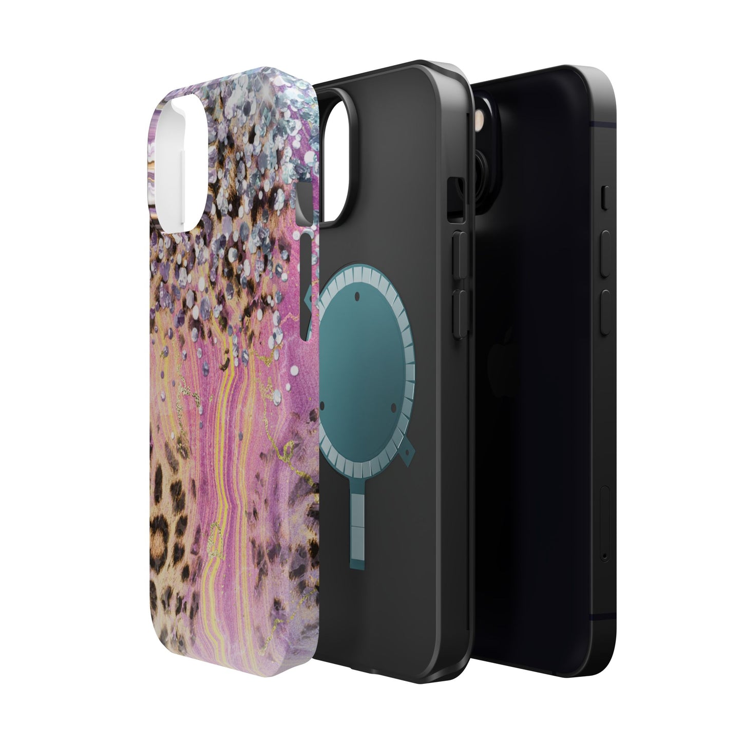 Glitter Glam Leopard – Magsafe iPhone Series Case