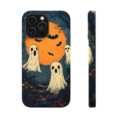 Haunted Ghosts & Full Moon MagSafe iPhone Case – Spooky Halloween Design