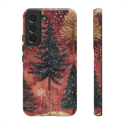 Rustic Red Winter Forest - Samsung Galaxy Series Case