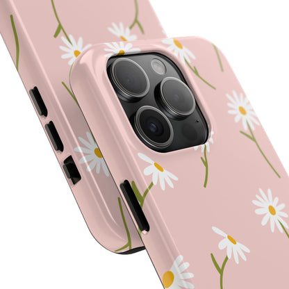 Daisy Delight Tough iPhone Case – Cute Floral Design with Dual-Layer Protection