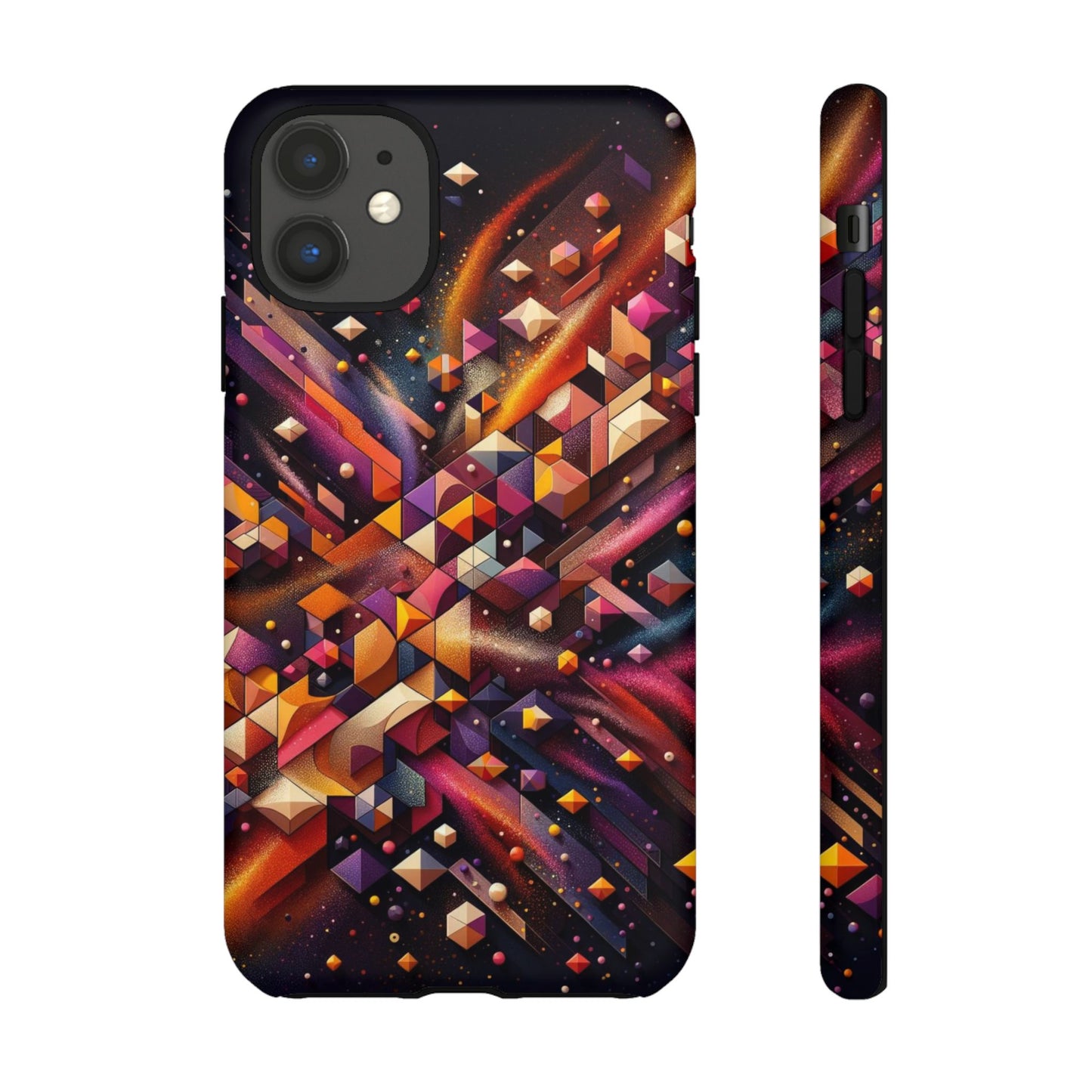 Vibrant Geometric Case | Futuristic Cosmic Art